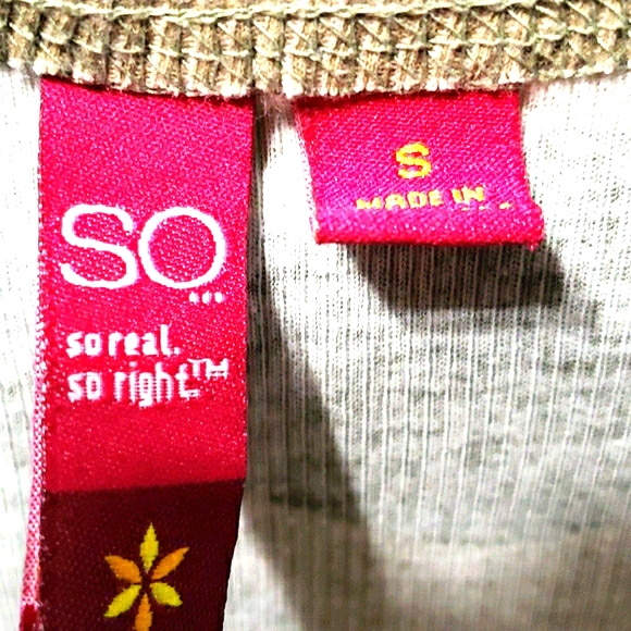 SO CAMOUFLAGE SCOOP NECK GREEN/TAN TANK SZ S - Picture 2 of 9